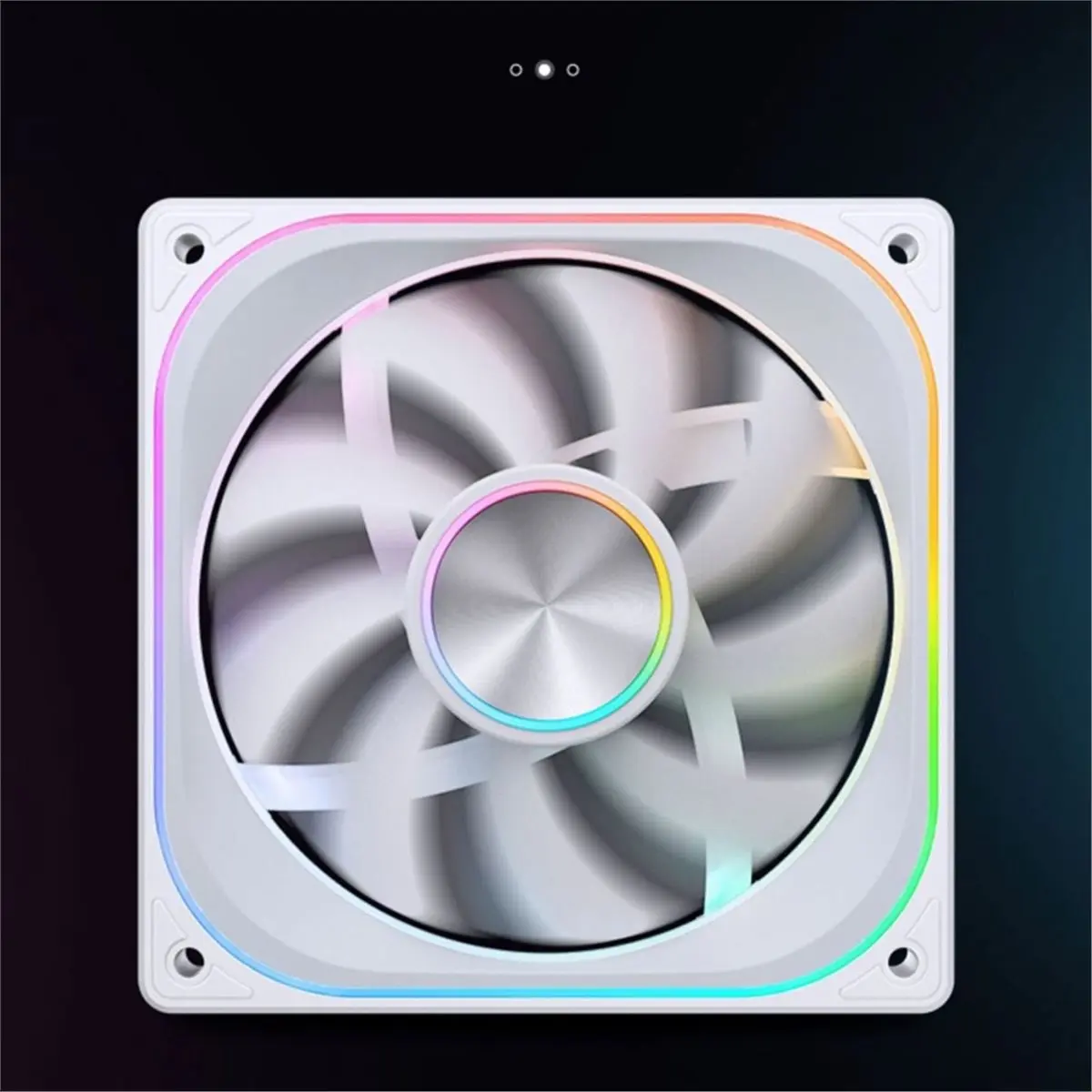 computer ZA-360 Case Cooling Fan ARGB 12cm Connected Building Block Fan PWM Silent Chassis Fans White