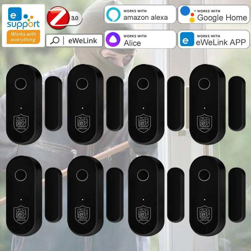 

Zigbee Door Window Sensor eWeLink Smart Link Automation Anti-intrusion Open/Close Detector APP Real-time Monitor Home Security