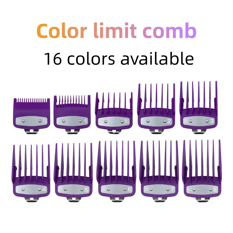 Color Limit Comb For Electric Clipper Cutting Guide Comb Pink Purple Green White Grey Hair Trimmer Positioning Caliper Y1018