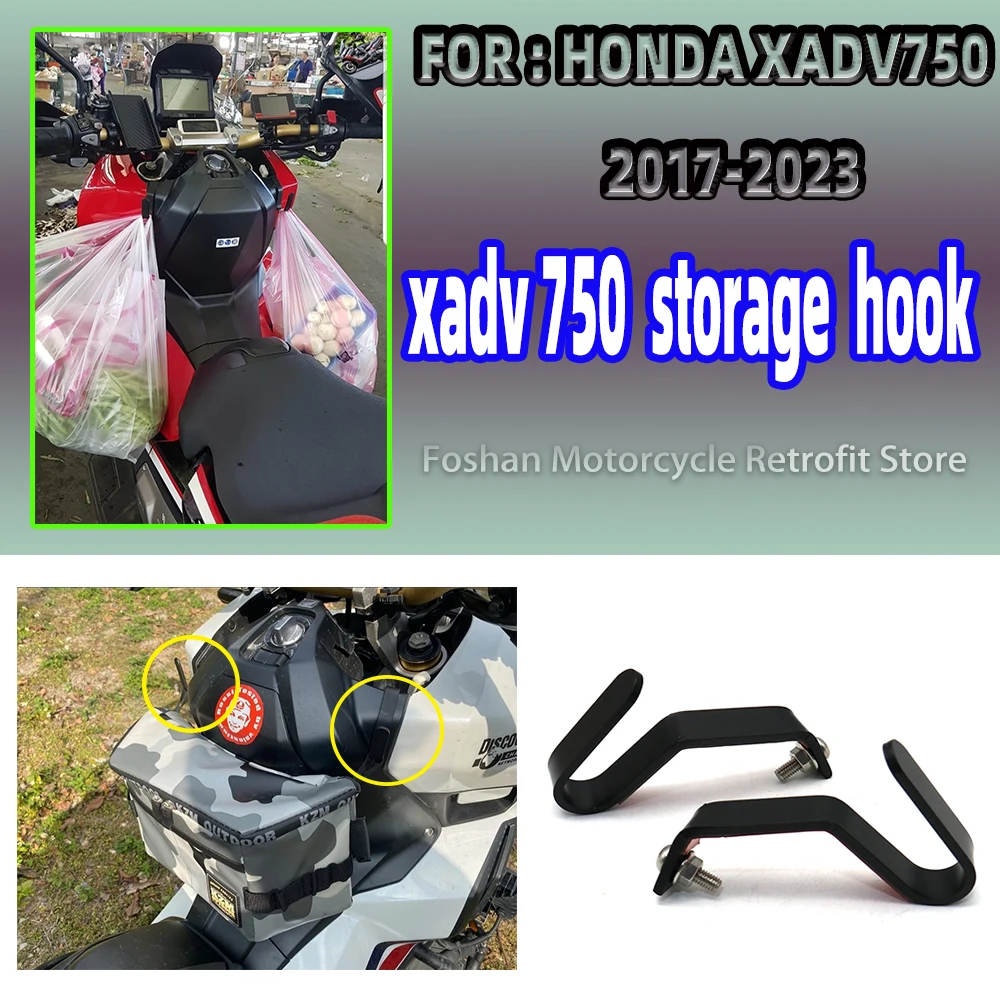 

Motorcycle Accessories For honda xadv 750 X ADV750 2017 2018 2019 2020 2021 2022 2023 XADV750 Place item hooks Parts