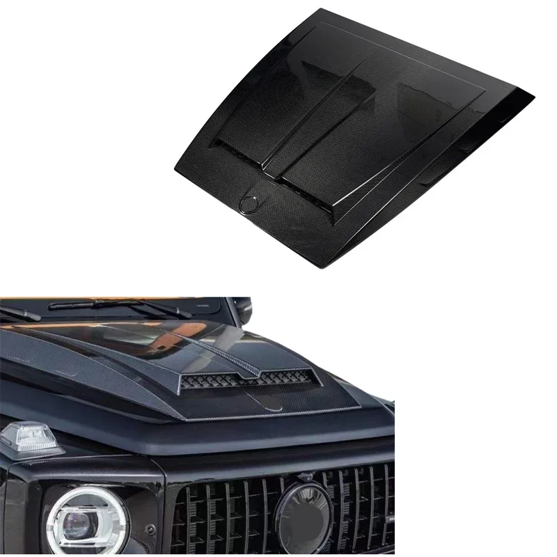 

Car Exterior Parts For W464 G Class G500 G350 G63 2019+ Engine Cover Carbon Fiber Front Bonnet Engine Hood