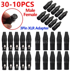 30-10PCS 3Pin XLR Adapter Male Female Socket XLR Aviation Connector Welding Head Microphone Cable Connector Solder Plug Adapter