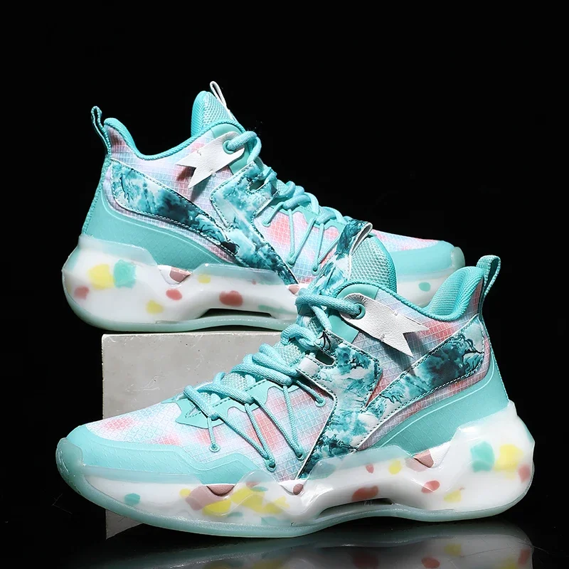 Zapatillas de baloncesto de alta calidad para hombre, zapatos deportivos de moda transpirables y antideslizantes para correr, populares en la