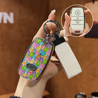 Car Key Cover Case Keychain Carebears For KIA Sportage 2023 2024 Ray Sorento Soul Telluride Cerato 2020 K5 K8 2022