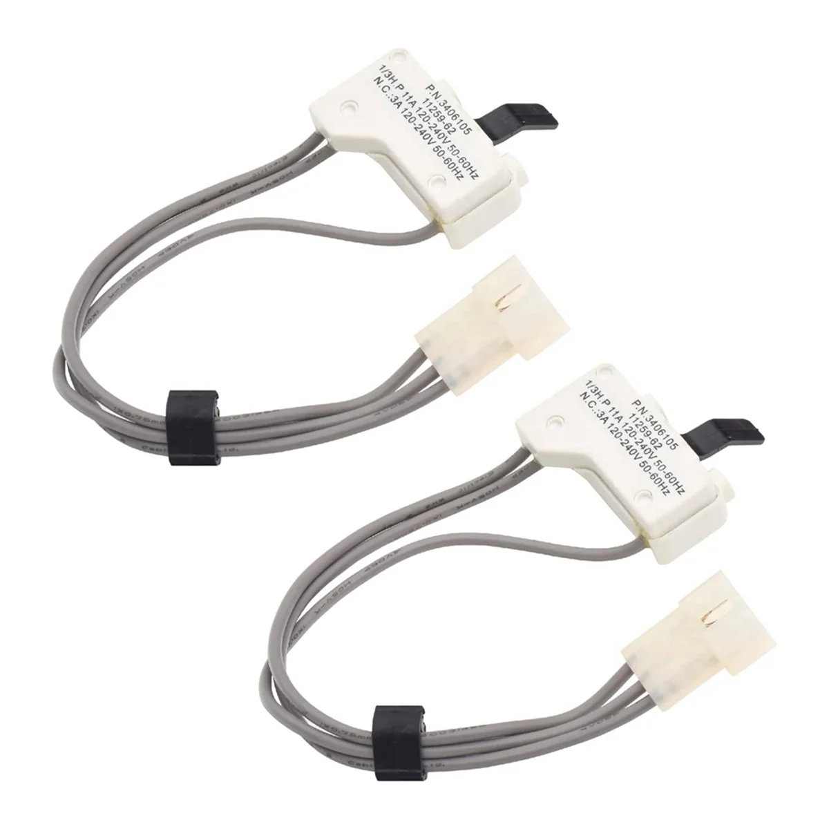 2 Pack 3406105 Dryer Door Switch Assembly for ,,,Estate Dryers- Replaces AP6008560,3405104,3405105