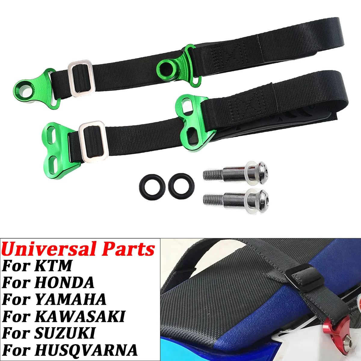 Front Rear Rescue Strap Pull Sling Belt Leashes For HONDA YAMAHA KAWASAKI CR CRF XR YZ WR WRF KXF KLX 85 125 150 250 450