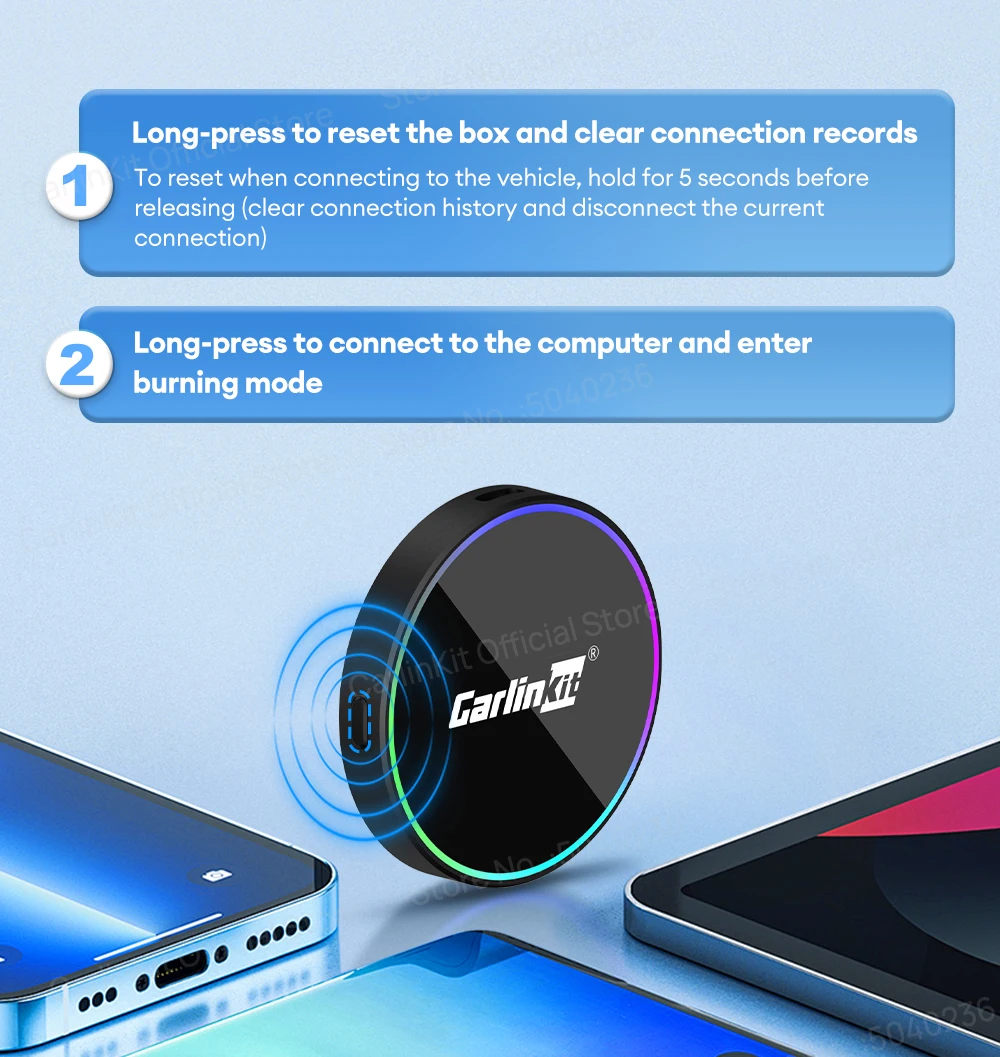NEU CarlinKit HD2CP Pro CarPlay zu HDMI Wireless Android Auto CarPlay 3-in-1 Smart Car Box Plug and Play 2K Video Streaming Box – Detail 13