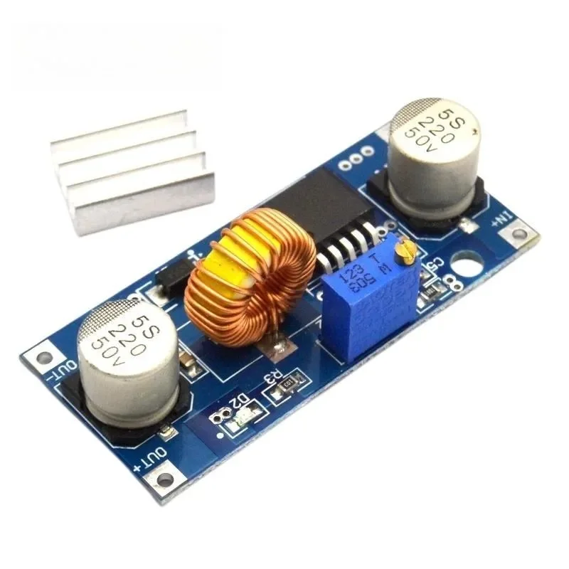 5A XL4015 DC-DC 4-38V to 1.25-36V 24V 12V 9V 5V Step Down Adjustable Power Supply Module LED Lithium Charger With Heat Sink