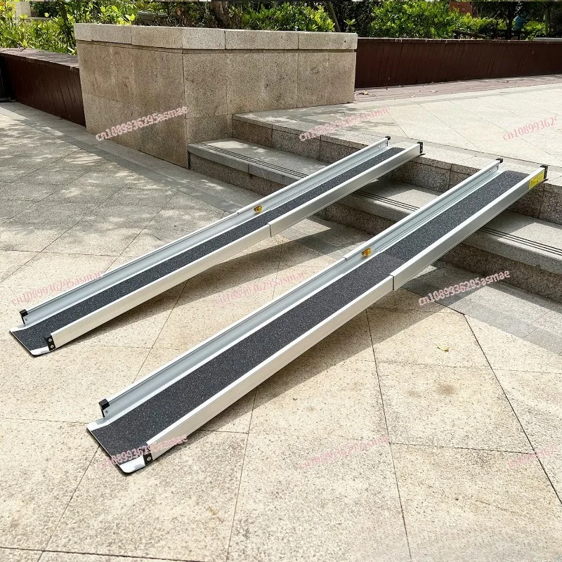 Portable aluminum alloy ramp assist wheelchair ramp pad climbing board extendable aluminum ramp