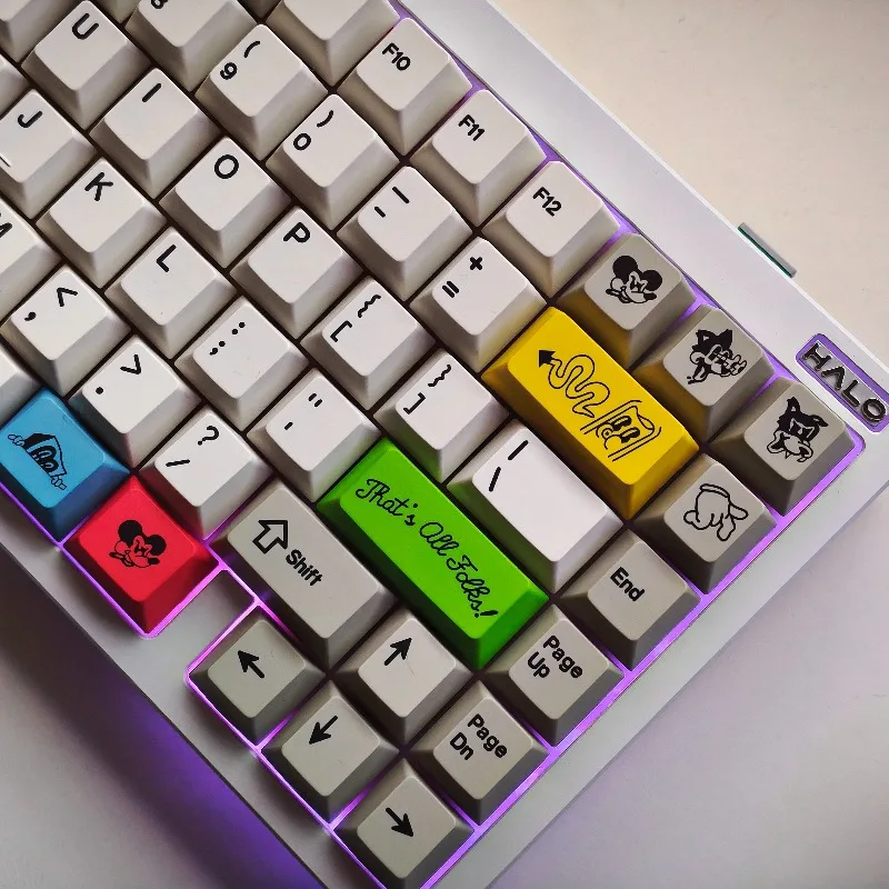 Replica Rubber Tube Theme Keycaps Set Customized PBT Sublimation Cherry Profile Keyboard Cap for Mechanical Keyboard Accessories