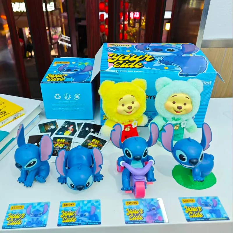 

52 игрушки Stitch By My Side Series, подпружиненная подвижная глухая коробка, модные настольные украшения, экшн-игрушки, фигурки, подарки унисекс