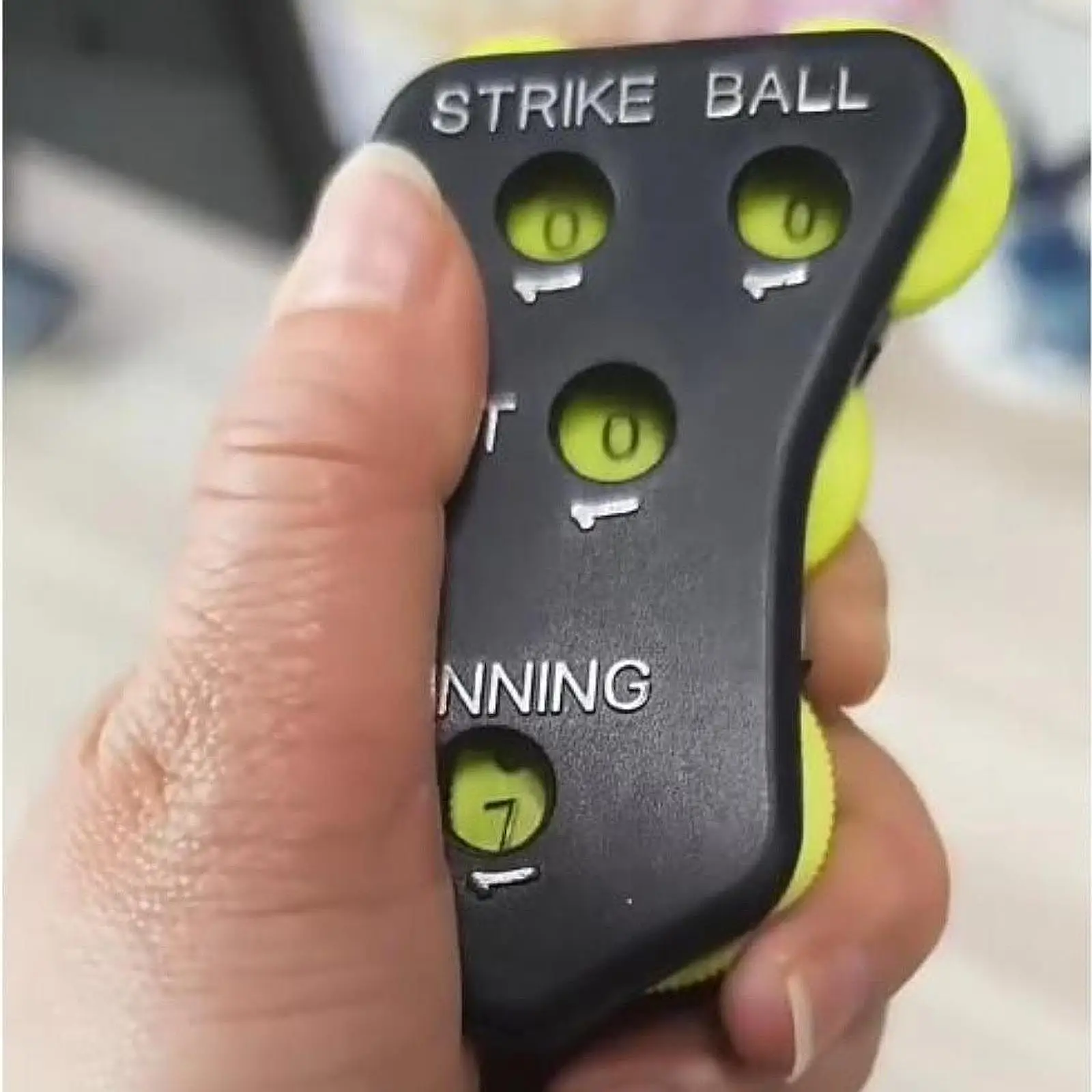 Baseball Umpire Clicker 4 ruedas Equipo fácil de leer Indicador de árbitro