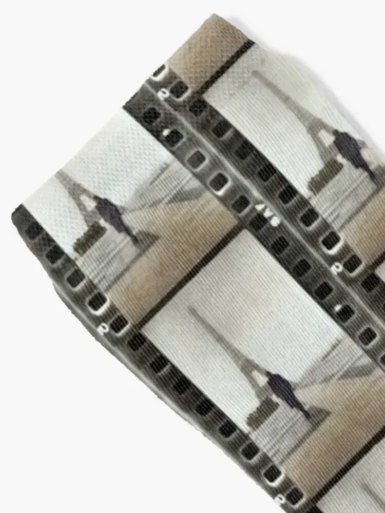 Eiffel Tower, Paris, France - Circa 1940's - Film Negative Colorization Socks Antiskid soccer new year Socks Men's Women's