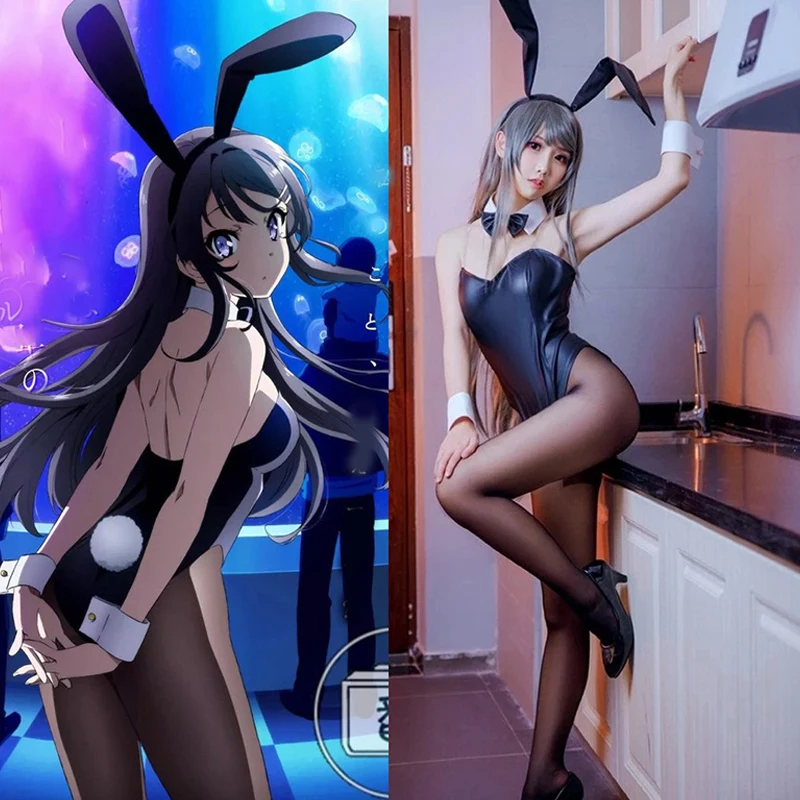 

Seishun Buta Yarou Cosplay Costume Sakurajima Mai Bunny Girl Suit Anime Outfit