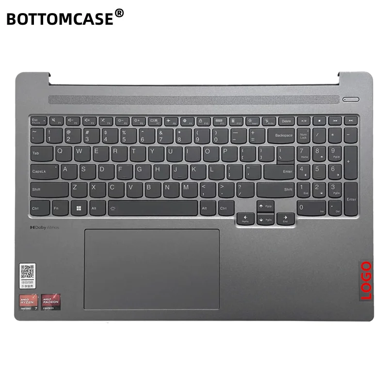 

New For Lenovo IdeaPad Pro 5 16ARP8 IdeaPad Pro 5 16APH8 laptop upper case palmrest cover with backlight keyboard Grey