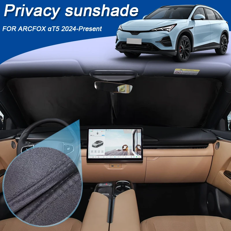 

Автомобильный солнцезащитный козырек на черное окно для ARCFOX aT5 2024-настоящее время, автоматическая анти-УФ- теплоизоляция, защитная крышка, аксессуар для интерьера