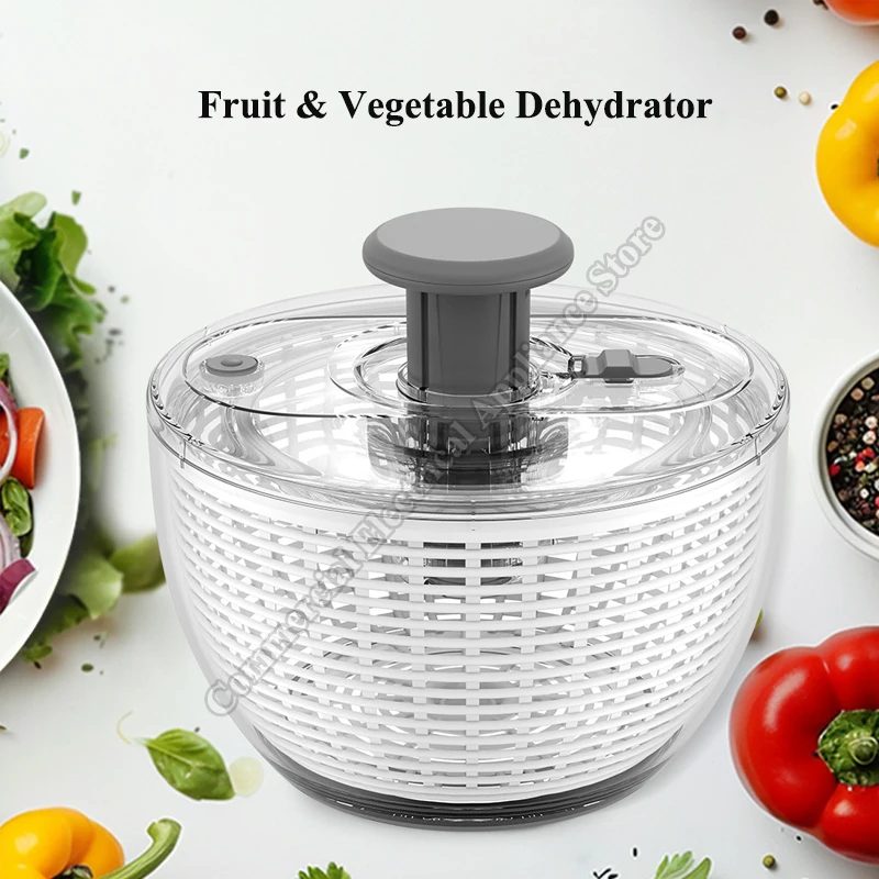 

Dehydrator Manual Press 6L Salad Fitness Meal Fruit Vegetable Dehydrator Kitchen Drain Basket Dryer Dehydrator