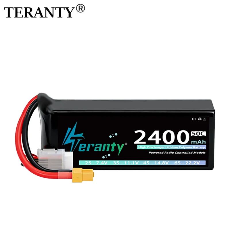 Teranty Batería Lipo 4S 14,8V 2400mAh 50C XT60 Drone Coche Barco - imagen 5