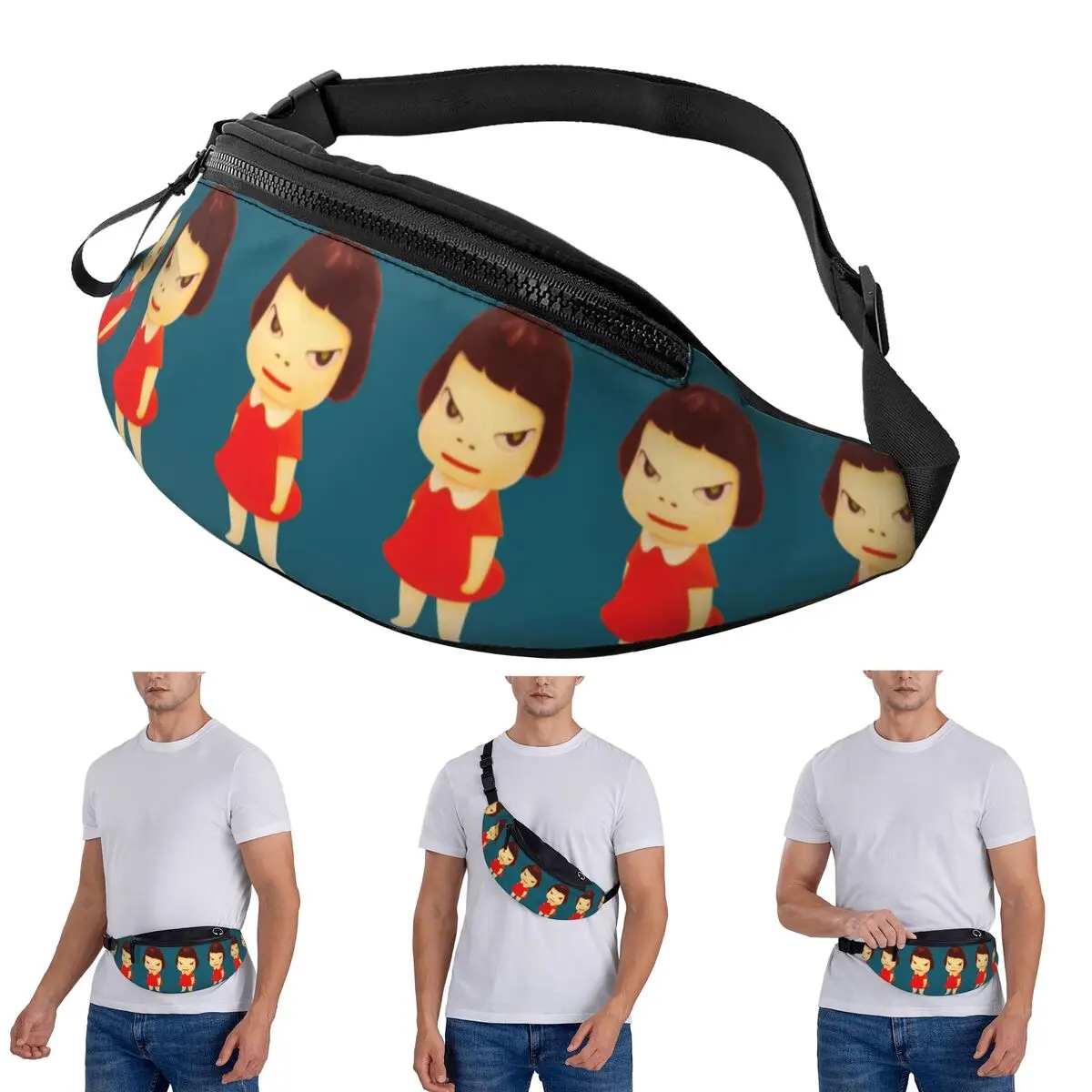 

Crossbody Waist Bag Yoshitomo Nara Men Women Fanny Pack Traveling Running Money Phone Pouch