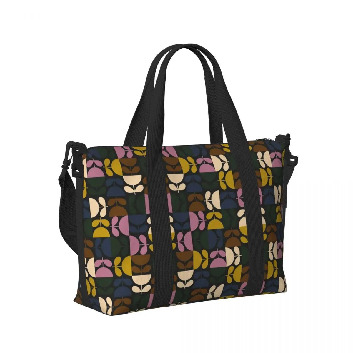 

Orla Kiely Multi Stem Geometric Scandi Mid Century Beach Travel Bag Tote Bags for Gym Yoga Women Shopping Duffle Shoulder Bag