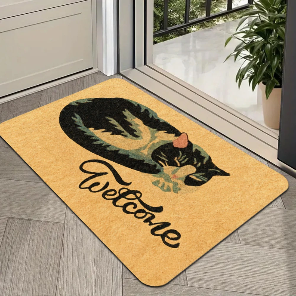 Multi Pattern Welcome Graphic Print Doormat Floor Rug Front Porch Entry Foyer Deck Non‑Slip Household Decor Mat