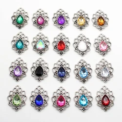 Leaf 10Pcs 24*32mm Antique Alloy Decorative Snap Buttons Diy Sewing Wedding Craft Supplies Scrapbook Accessories Free Delivery