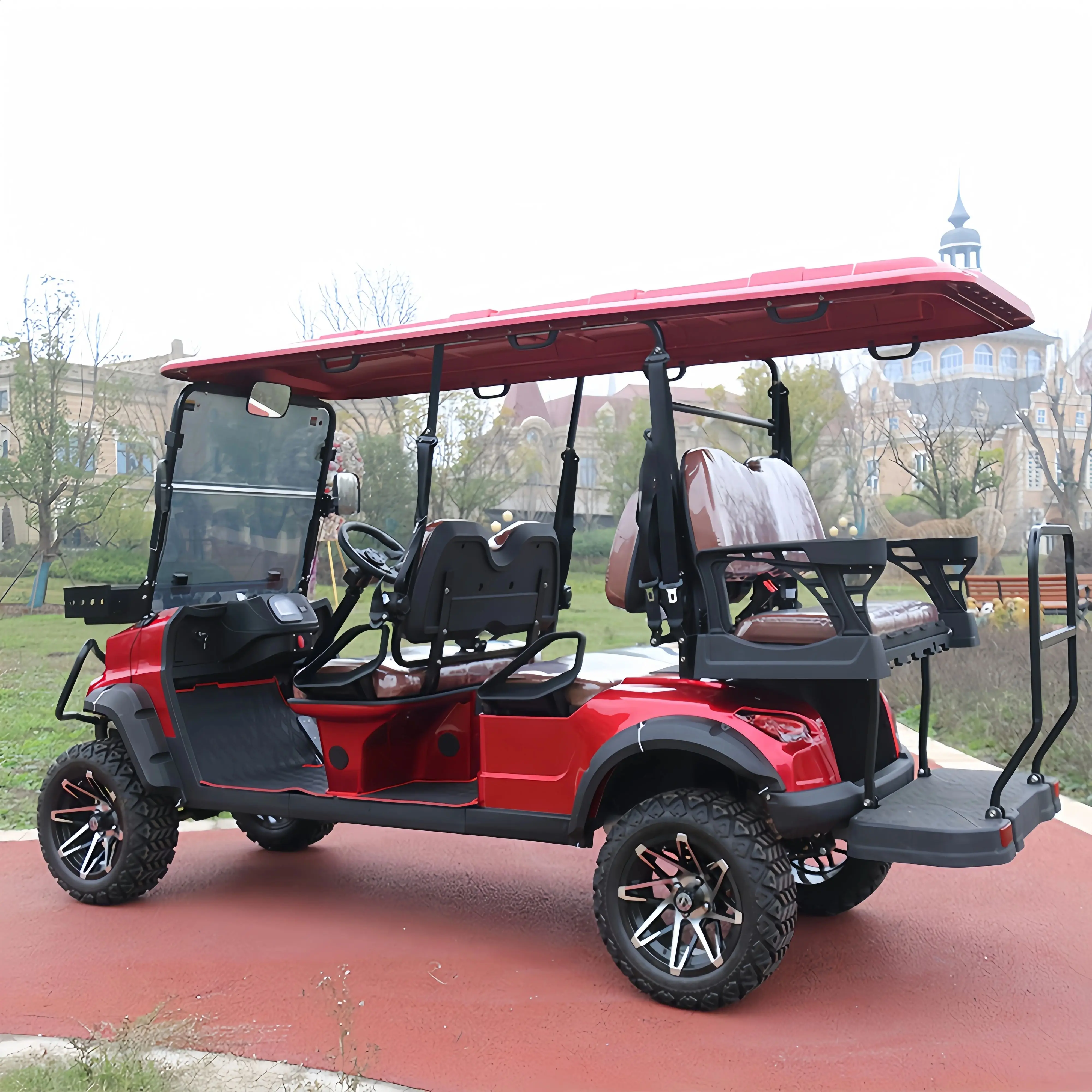 Lithium Battery Electric Golf Cars 48V 60V 72V 4kw 5kw AC Motor 2 4 6 8 Seater Golf Cart