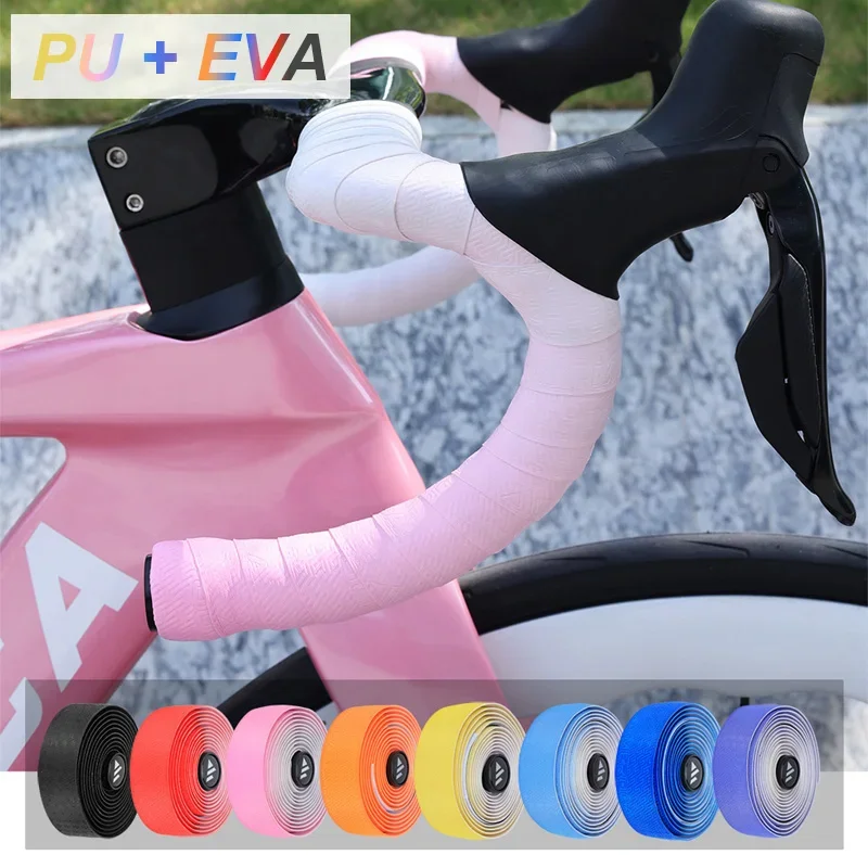 MEROCA Rennrad-Lenkerband PU EVA Anti-Rutsch-Band Stoßdämpfer Weiches Lenkerband Rennrad Fahrradlenker-Umwicklungsband