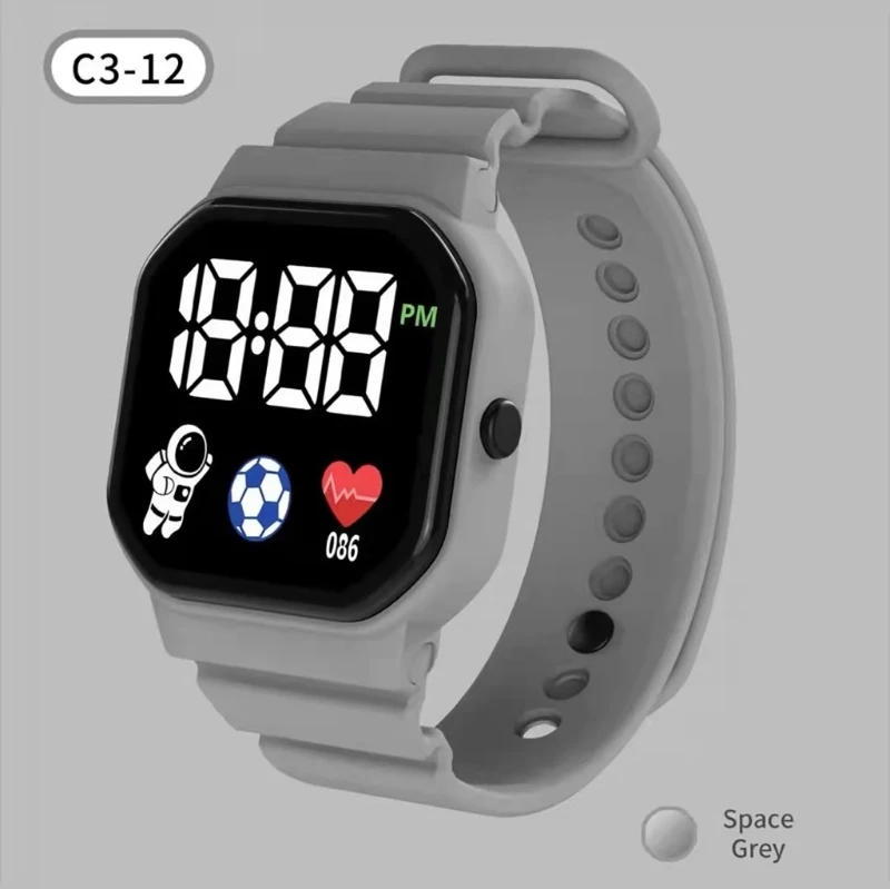 LED Watch Kids Unisex LED Wrist Watch Students Electronic Watch for Boys Girls