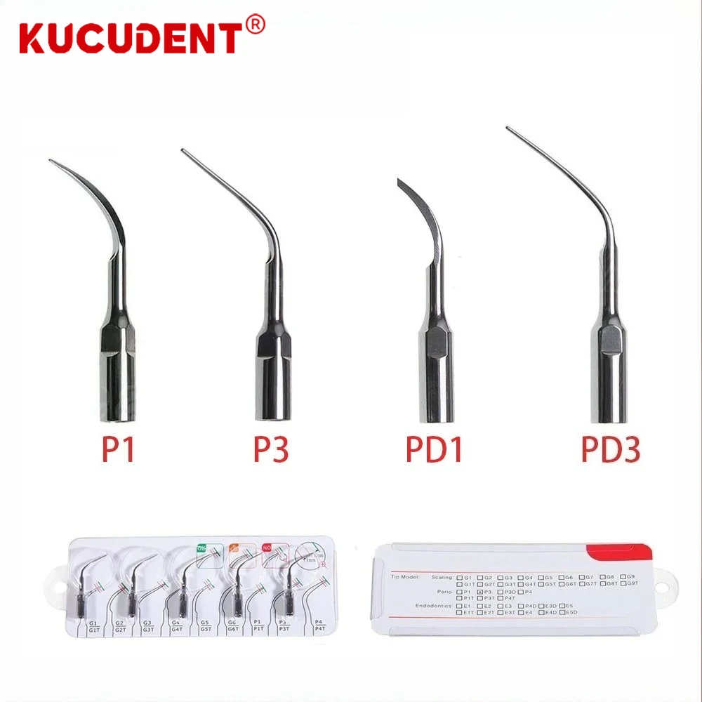 5 Pcs/Pack Dental Ultrasonic Periodontics Scaling Tip P1 P3 P4 PD1 PD3 PD4 Fit EMS Woodpecker Scaler Handpiece Dentist Tools