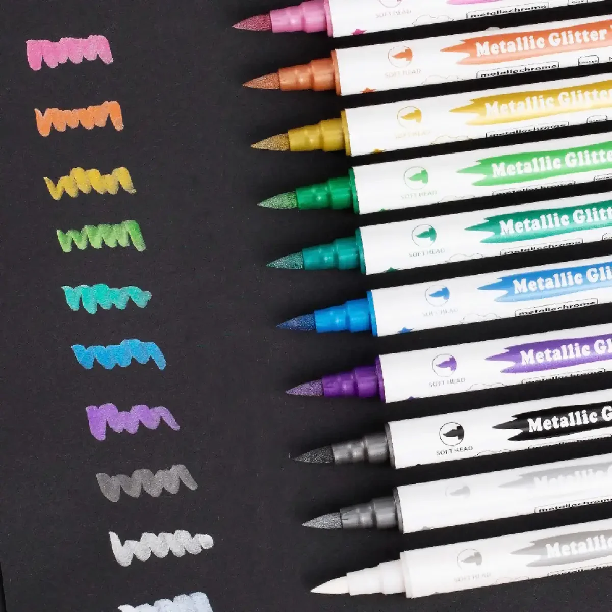 Dual Tip Art Markers 10PCS, Brush & Fine Point Design, Ideal for Journal Writing, Scrapbooking, Note Taking, DIY Art Projects