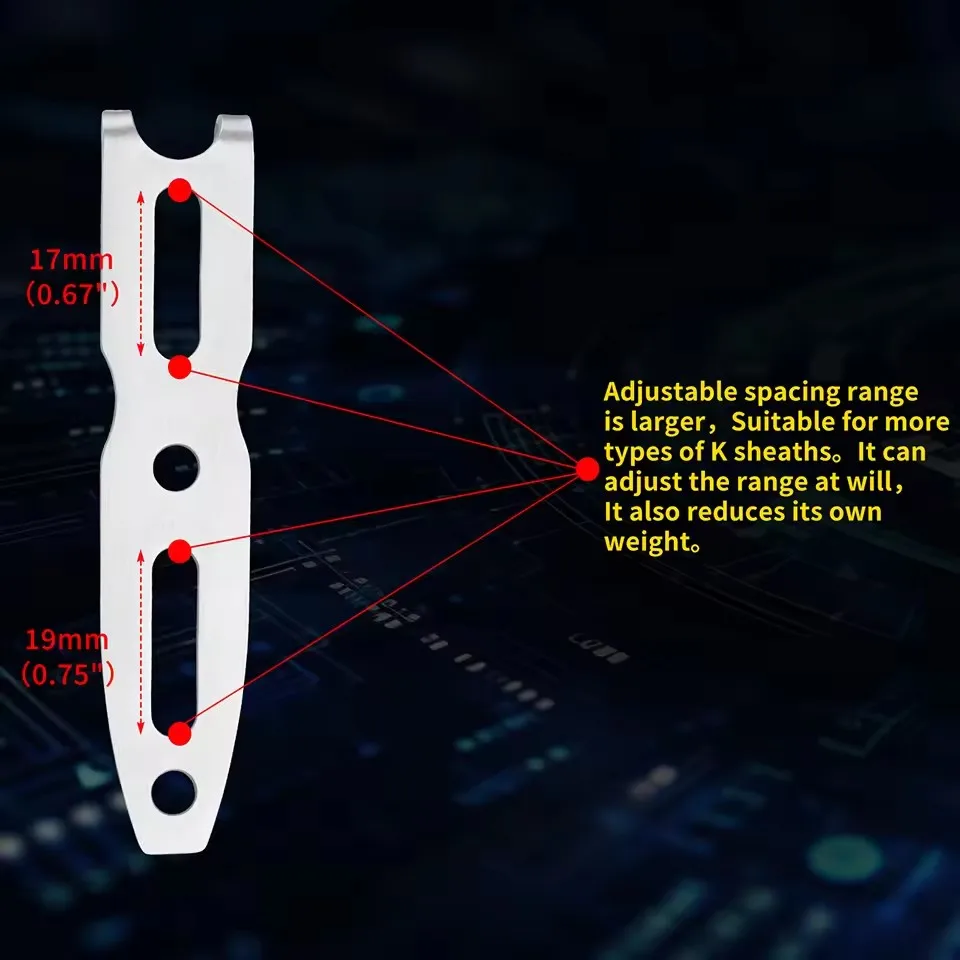AK4201 Multifunctional Outdoor Knife Clip Waist Clip Cover Knife Back Kydex Holster Scabbard Back Clips Waist Clip Knife Sheath