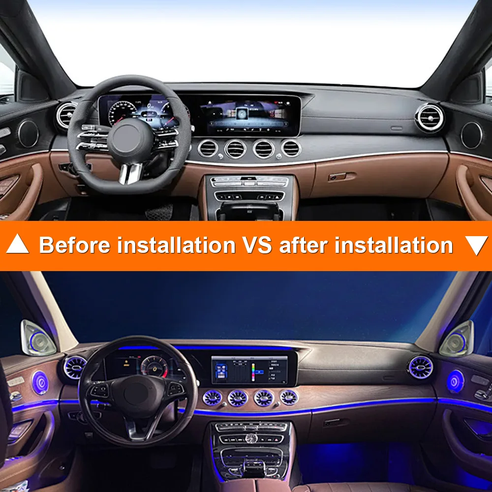 7/64 لون 64 ألوان 4D مكبر الصوت الدوار المتكلم الضوء المحيط لمرسيدس بنز W205 W206 X253 W222 C/E/GLC/S-Class 2015-201 #4