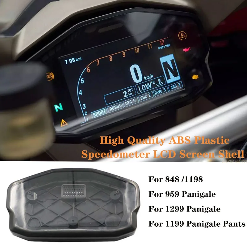 

For Ducati 959 899 1299 1199 Panigale 848 1198 Motorcycl ABS Plastic Instrument Case Cover LCD Speedometer Tachometer Shell