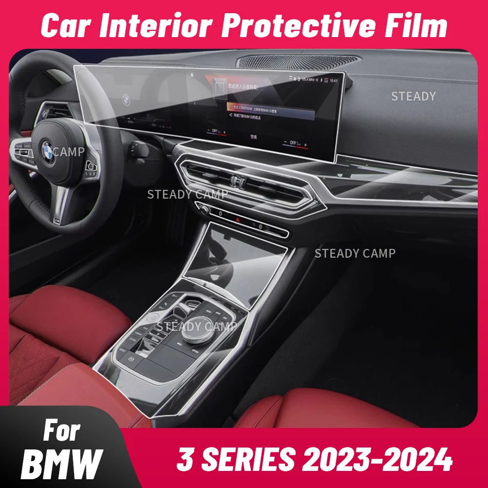 Anti-scratch Car Interior Center Console Media Dashboard Navigation TPU Protector Film For BMW 3 Series G21 2023 2024 Sticker