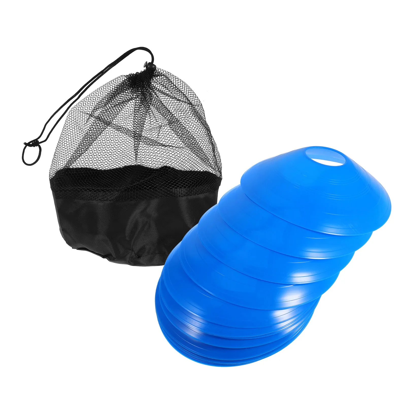 20Pcs Soccer Training Cones Plastic Agility Disc Markers Bright Visible for Football Basketball Drills Portable Sports Equipment