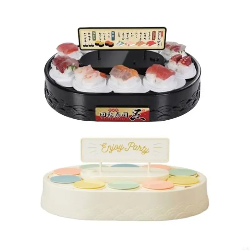 Rotary Dessert Machine Sushi Display Stand Swing Tray for Wedding Birthday Party Q5WC