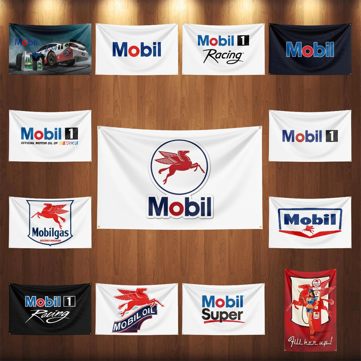 3x5 Ft m-Mobils Motor Car Oil Flag Motoring Racing Workshop Car Banners Tapestry Flag Outdoor For Decoration Engine Oil