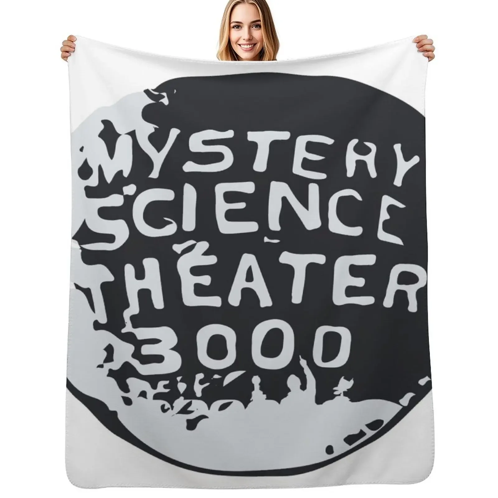 

MST3K Silhouette within Globe Throw Blanket for winter Blankets Sofas Of Decoration Blankets For Baby Blanket