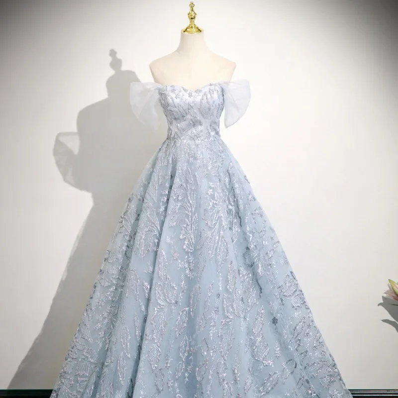 فستان سهرة بحزام للنساء 2026 مضيف وصيفة العروس ذو ملمس راقي جديد ، فستان خرافي للغاية لحفلات الكبار الراقية