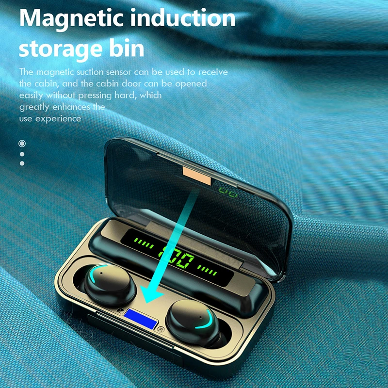 2024 Nieuwe F9-5c Tws Bluetooth Oortelefoon Draadloze Hoofdtelefoon 9d Stereo Sport Waterdichte Oordopjes Hd Calling Headset Met Microfoon