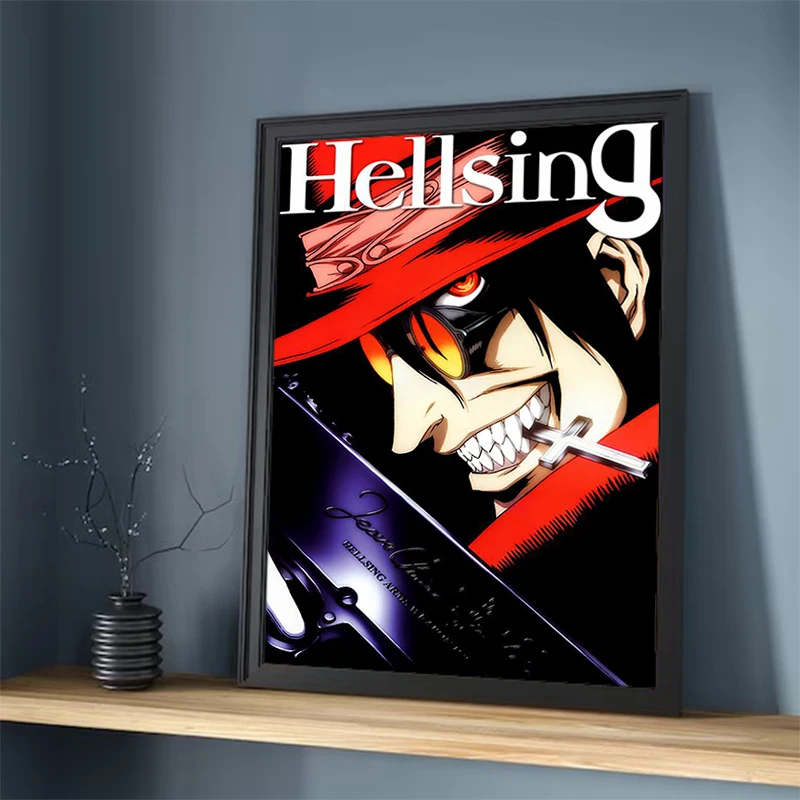 Anime Hellsing Poster Decor for Room Decors Aesthetic Pinterest Wall Decoration Painting on Canvas Decorative Paintings Art Home