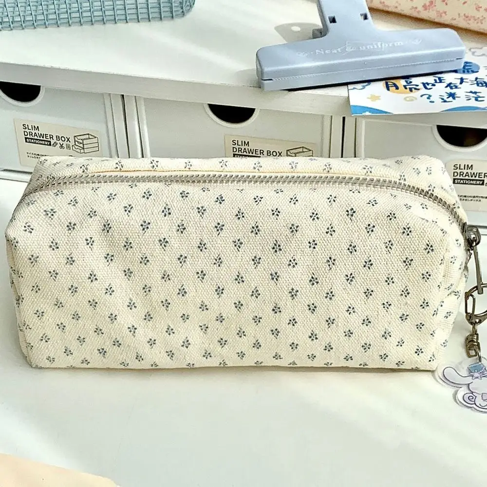 High Quality Floral Print Pen Bag Large Capacity Multifunctional Pencil Case Pen Box Gift