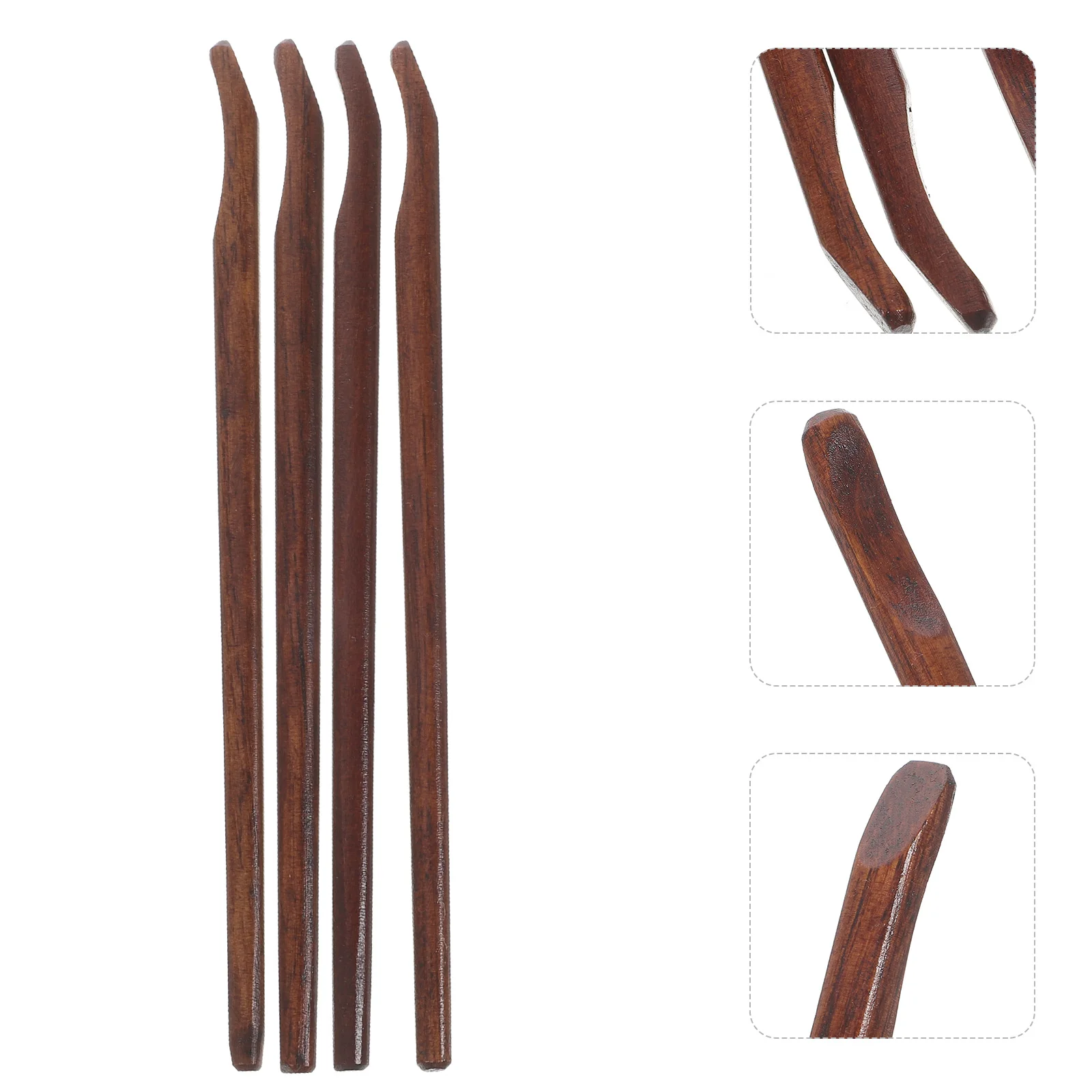 

4Pcs Wooden Coffee Stirring Spoon Vintage Reusable Stirrers for Beverages Handmade Mixing Sticks Bar Accessories