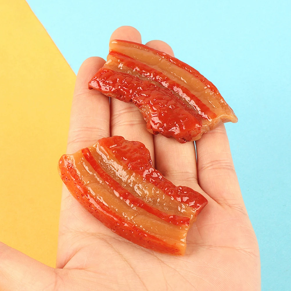 

5 Pcs Shooting Props Display Simulated Pork Belly Fake Meat Decoration Decorative