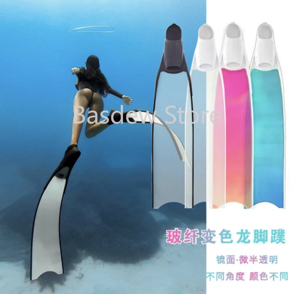 Free Diving Glass Fiber Translucent Flippers Flippers Leaderfins Ice Goddess Same Style Pure Carbon