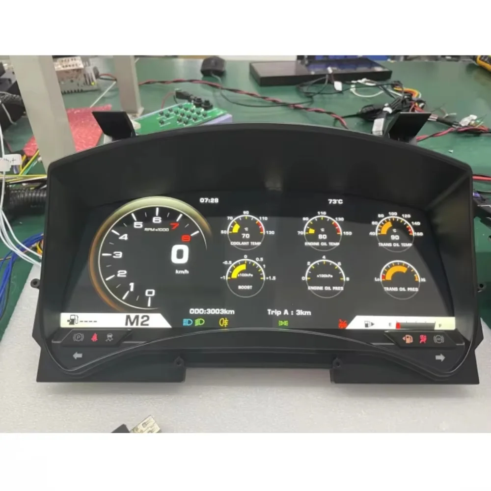 12.3‘’Car LCD Instrument For Nissan GTR 2008-2023 Digital Dashboard Panel Instrument Cluster Speedometer Virtual Cockpit Meter