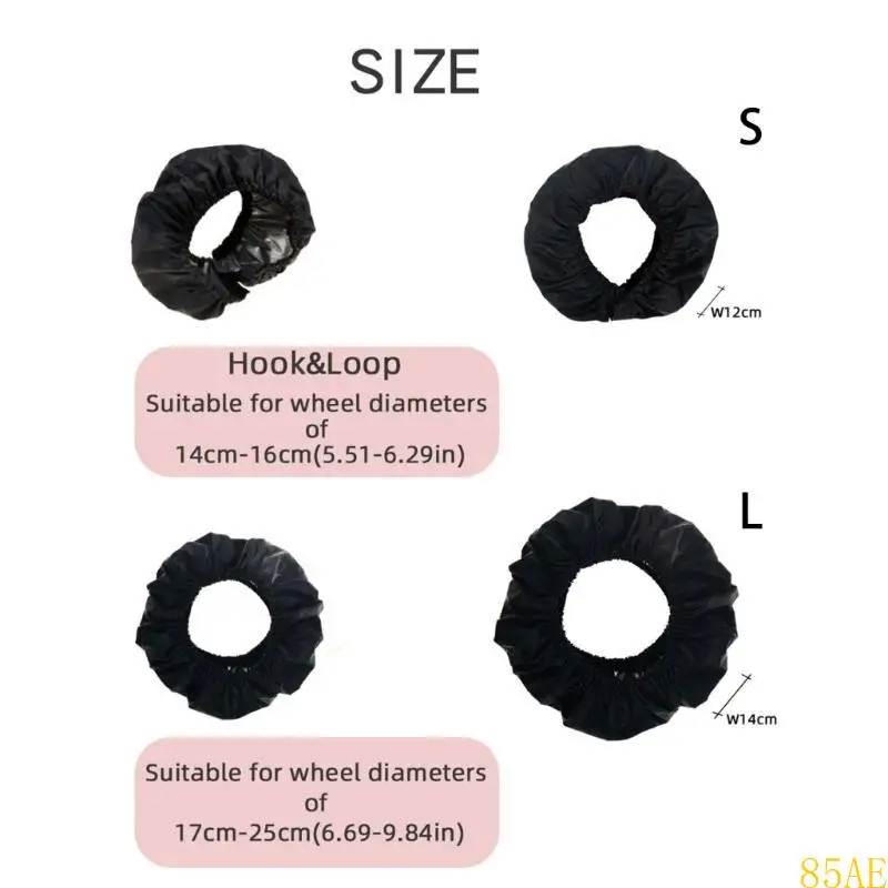 85AE Pack of 2pcs Wheel Cover for Baby Strollers Dustproof Case Protectors Sleeve