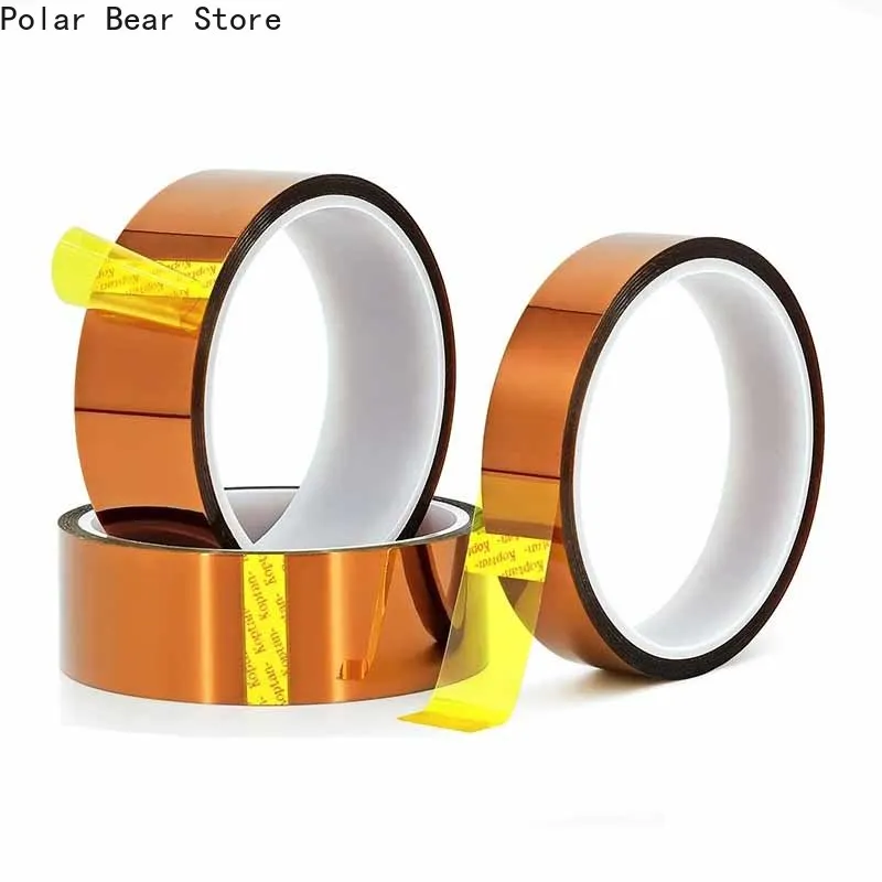 30M Kapton Tape Width 8-50mm Heat Resistant Gold-High Temperature High Insulation Electronics Industry Welding Polyimide Tape