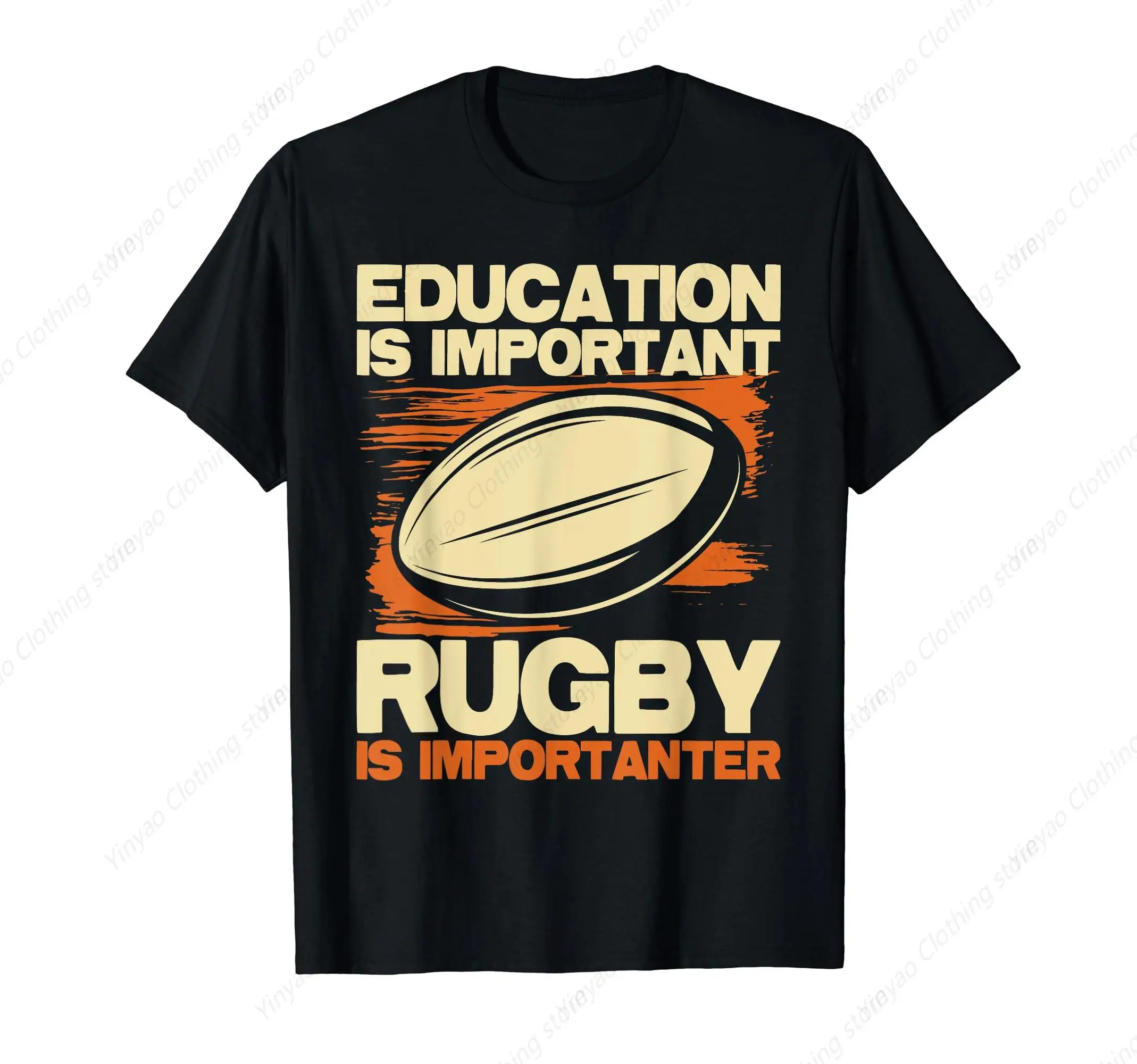 

Retro classic rugby sports pattern fashionable T-shirt for men and women casual daily cotton short sleeved gift T-shirts